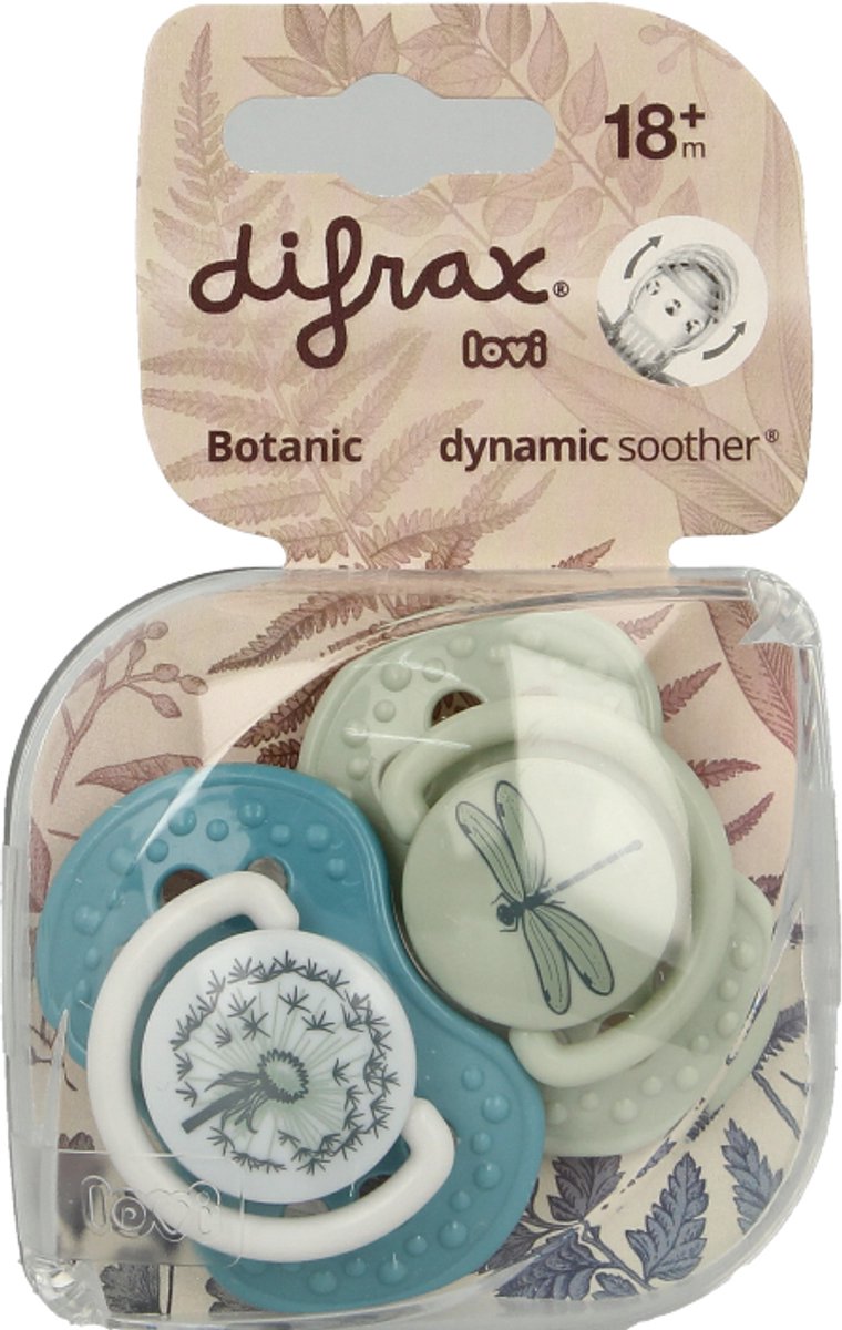 Difrax lovi fopspeen botanic 20+ maanden 2 stuks
