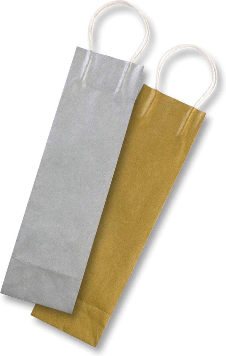 Borsa regalo Folia per bottiglie d'oro e d'argento