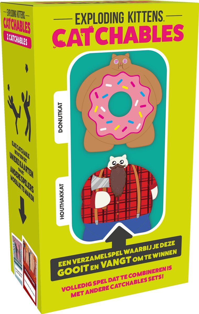 Exploding kittens catchables - - houthakkat donutkat - familiespel - partygame