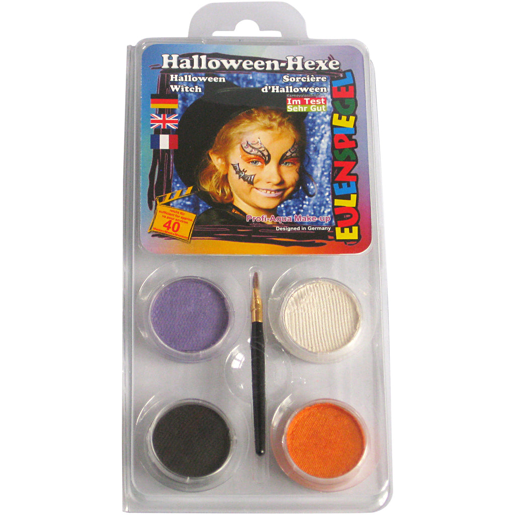 EULENSPIEGEL SCHMINK - SET DI MOTIVE, HALLOWEEN WITCH, vari colori, 1 set