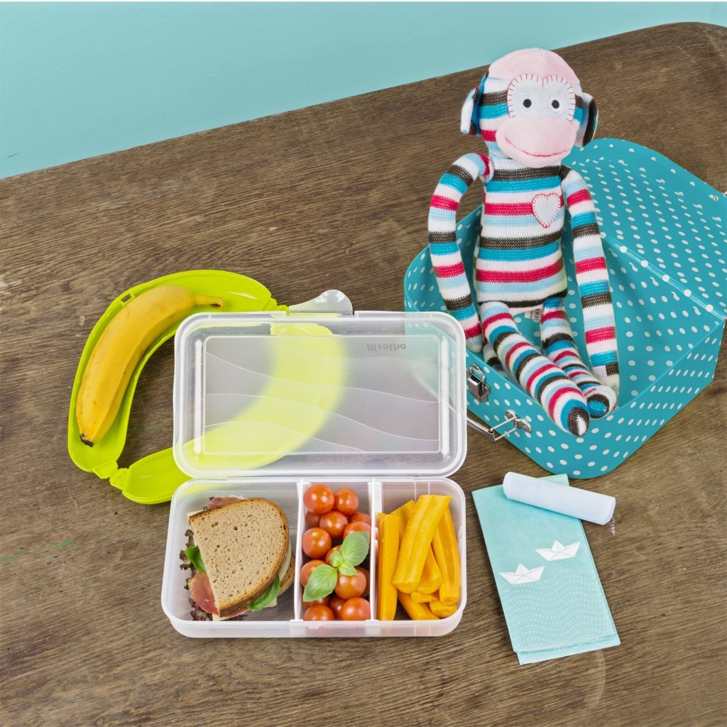 Rotho Fun Lunchbox con tomas de división 1.7L transparente