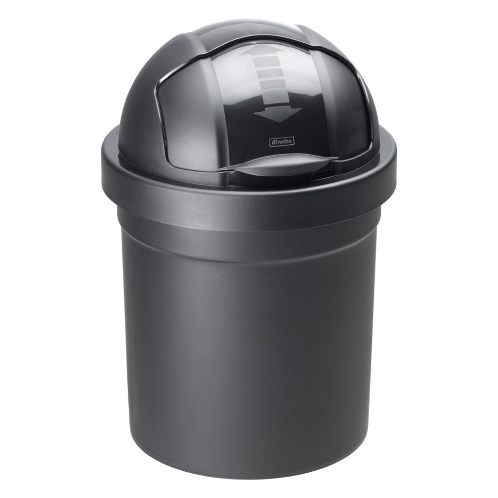Rotho Rotho Roll Bob Waste Bucket 10L Black