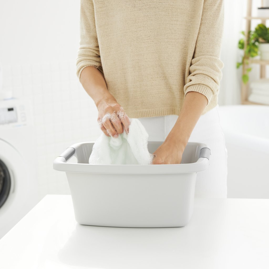 Cesto para la ropa Rotho flores 12l gris frío