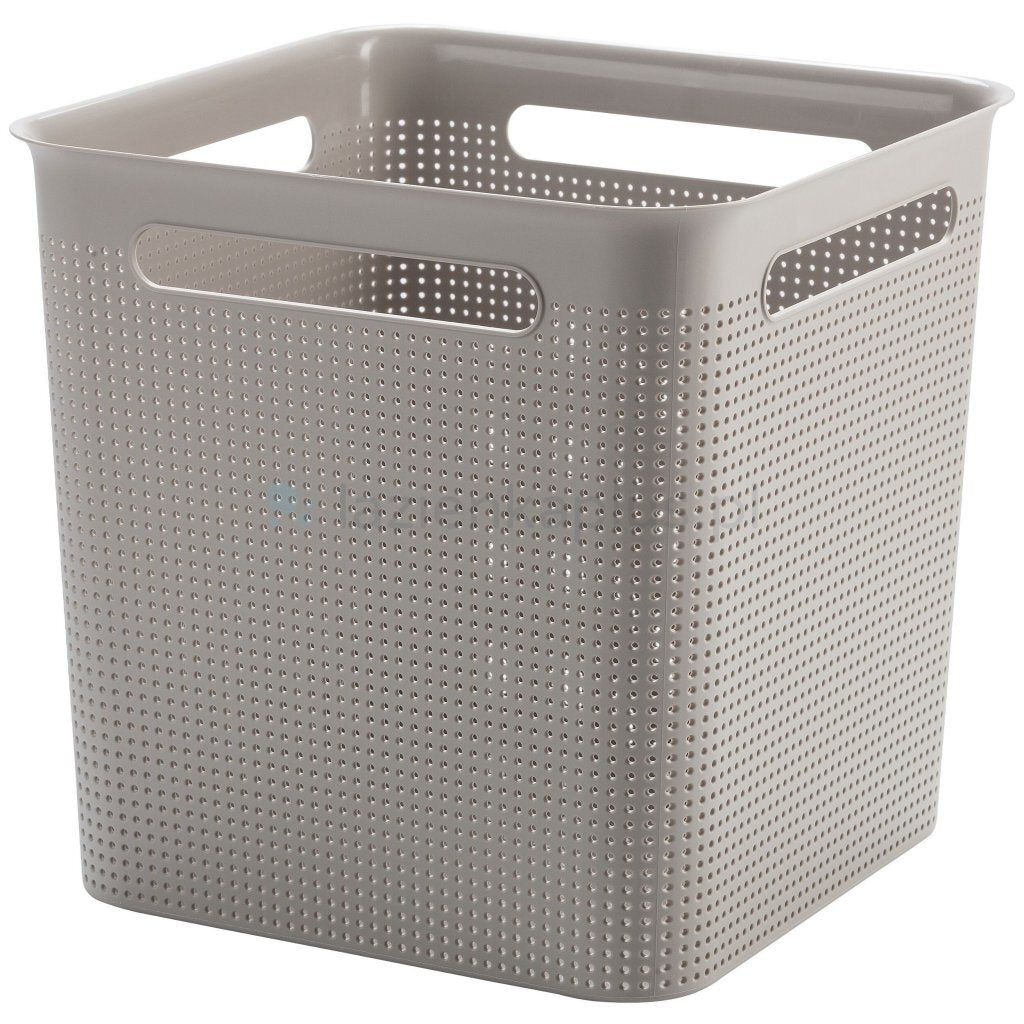 Cesta de almacenaje Rotho brisen 29,1x29,1x28,1 cm 18l capuchino
