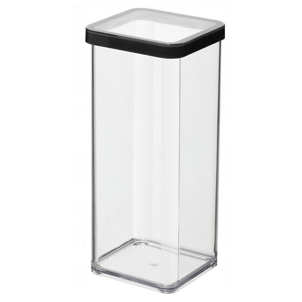 Contenitore Rotho loft 10x10x21 cm 1,5l nero trasparente