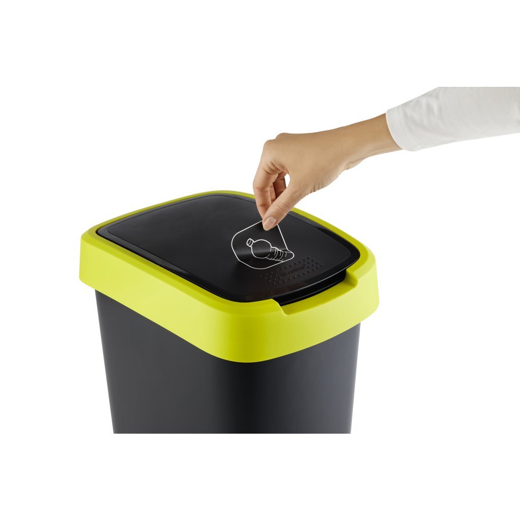 Rotho Rotho Twist Waste Bin 10L Lime Anthracite