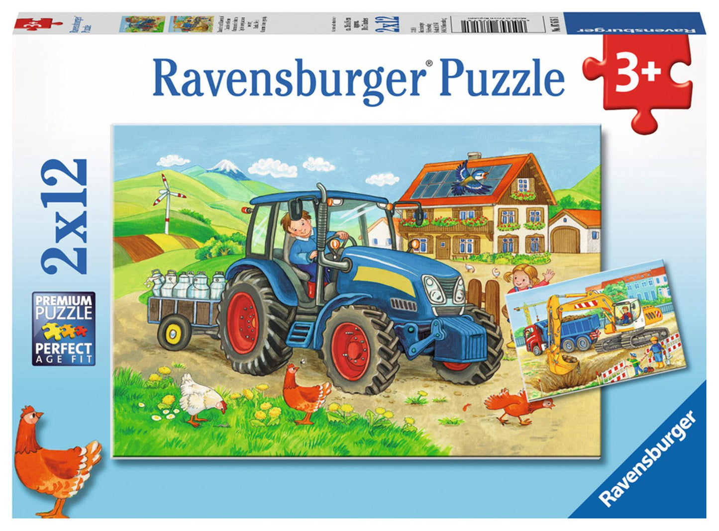 RAVENSBURGER - Sul cantiere e agricoltori 2x12 pezzi di agricoltura