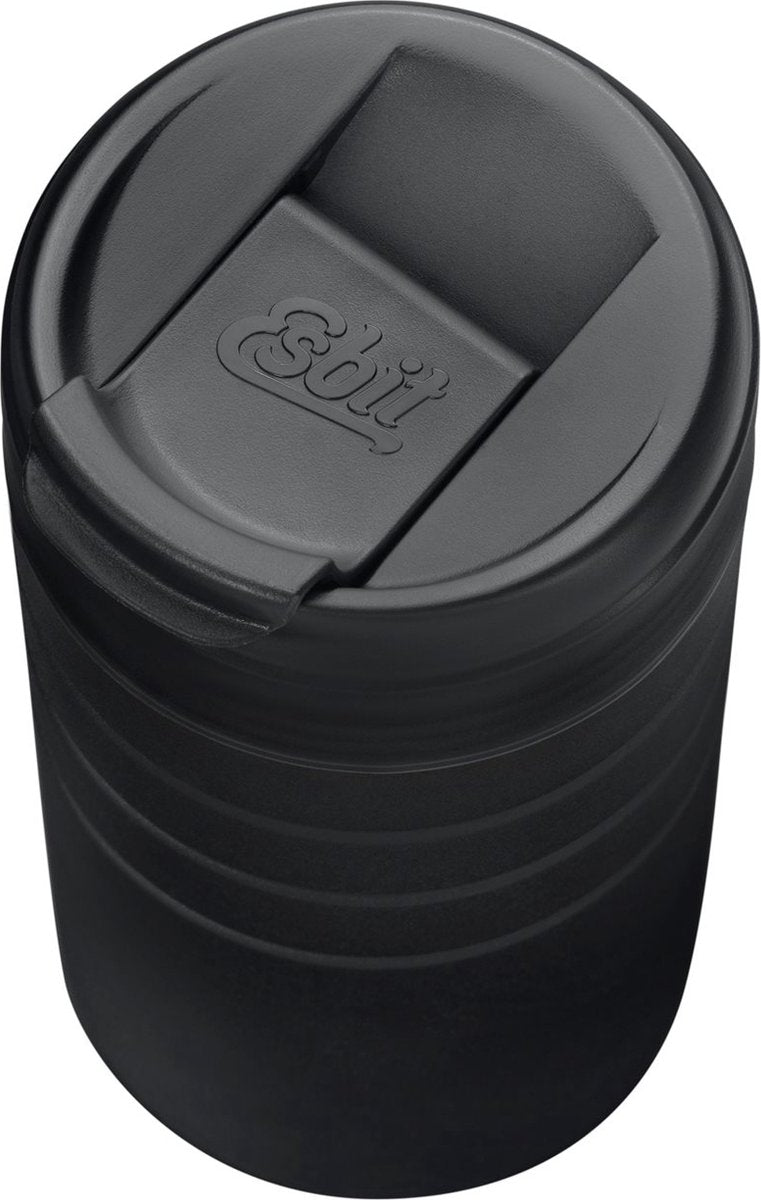 Esbit majoris thermosbeker - 450ml - mat zwart - fliptop deksel - rvs