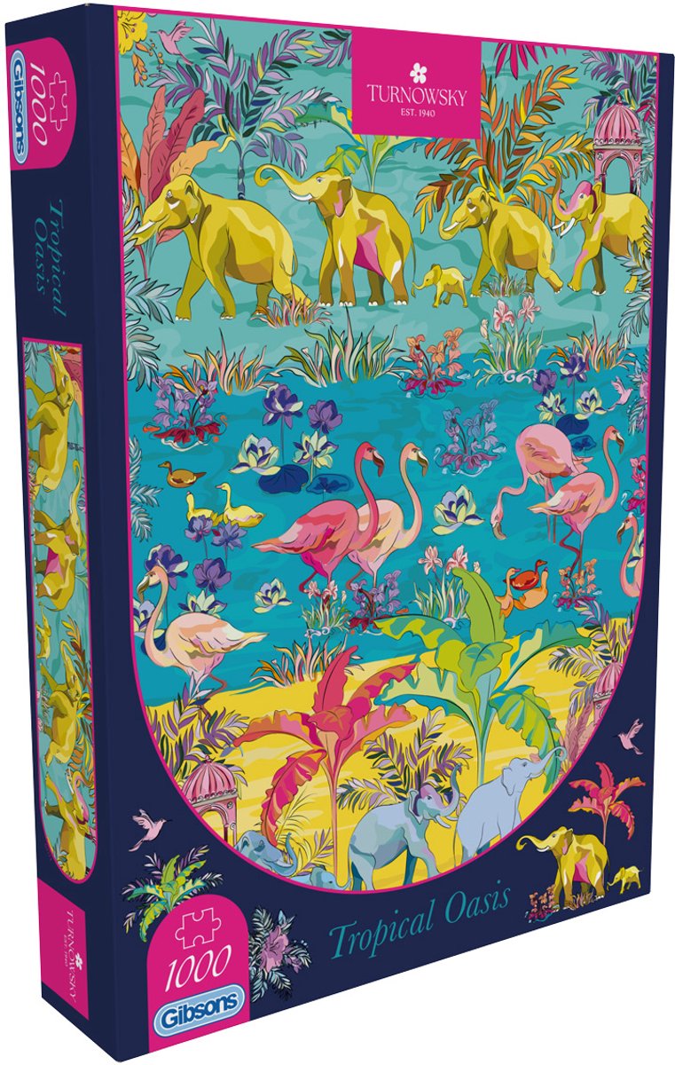 Gibsons - tropical oasis ( hot: tropical oasis ) - house of turnowsky - 1000 pieces - 49×68cm - jigsaw puzzle for adults