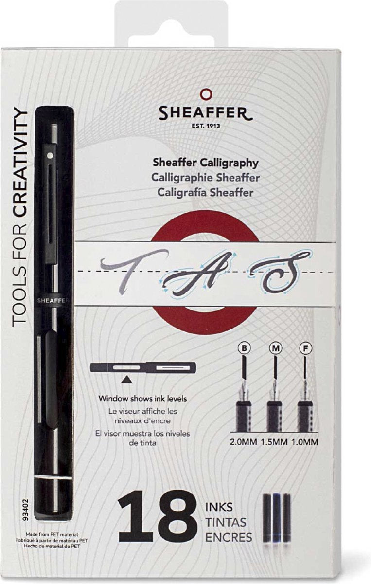 Set calligrafia Sheaffer - nero - pennini f m b - sf-93402