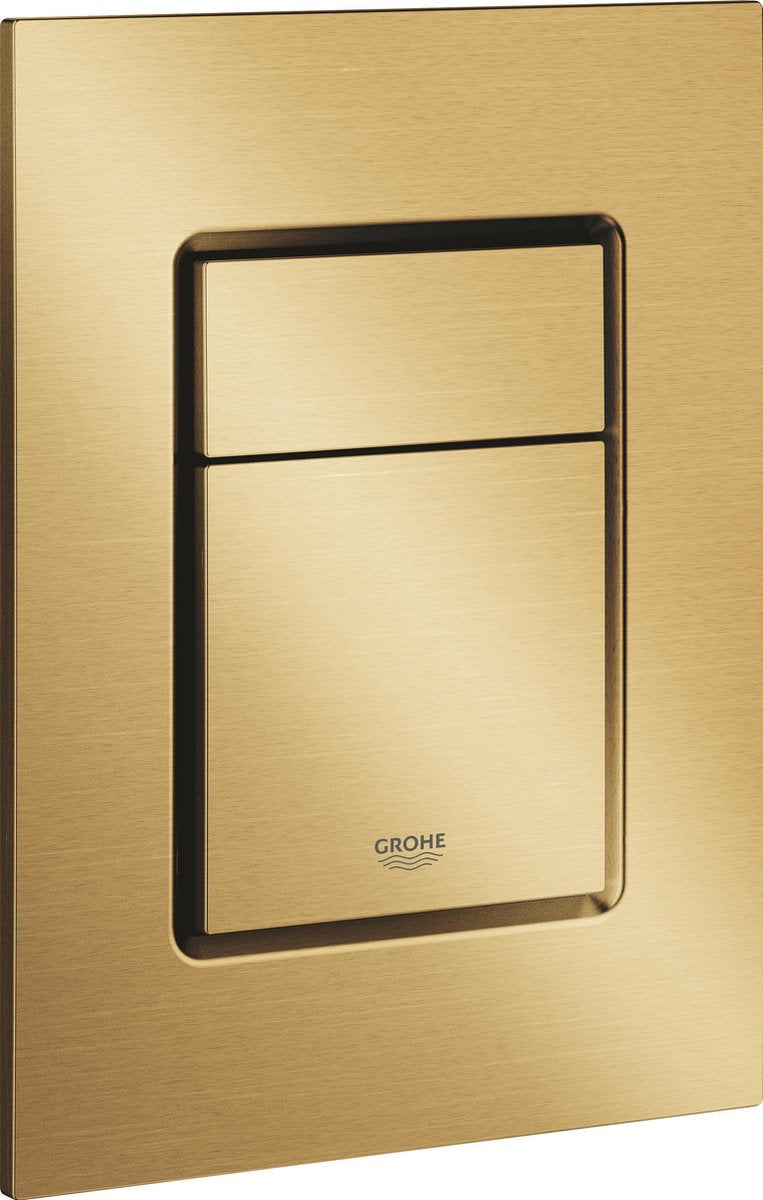 Inodoro con panel de control Grohe skate cosmopolitan - vertical - doble descarga - amanecer fresco cepillado (oro mate) - tamaño delgado