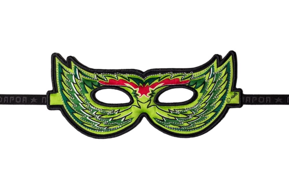 Máscara pájaro verde. 3+