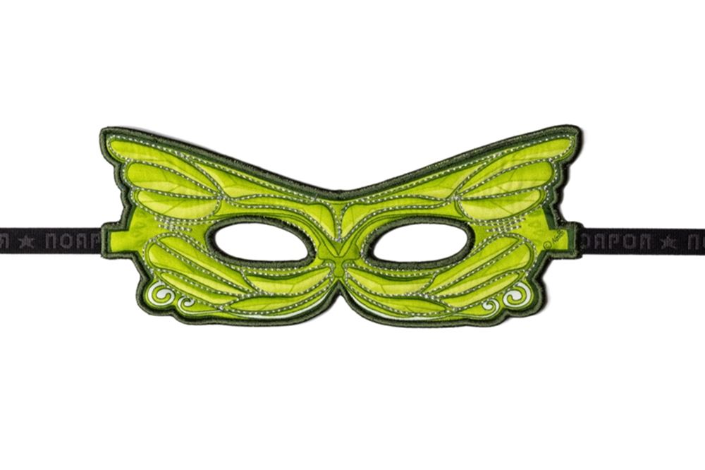 Máscara de hada verde. 3+