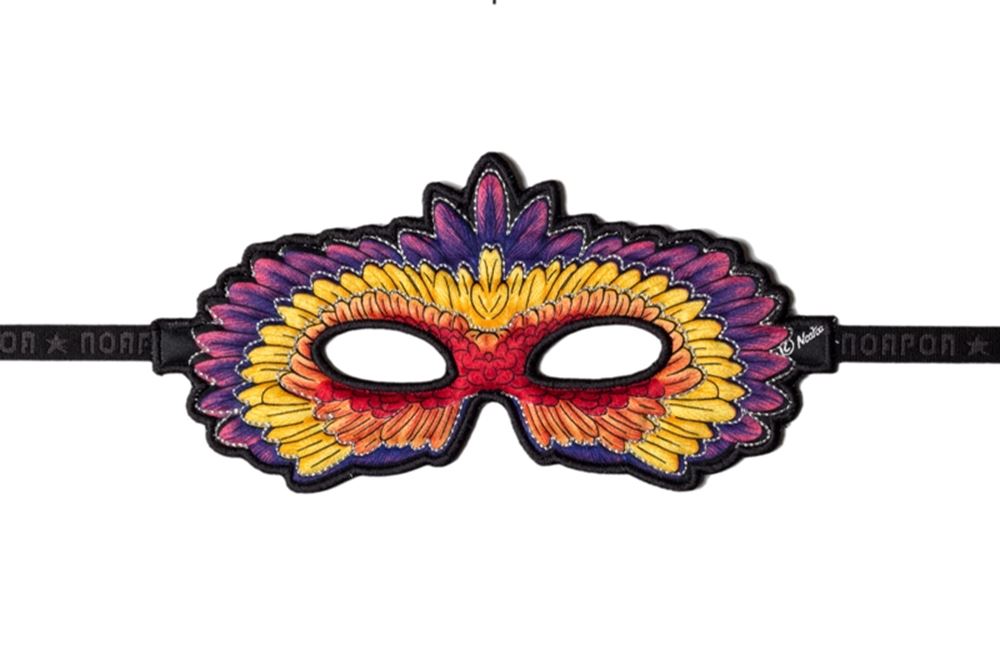 Maschera pappagallo viola. 3+