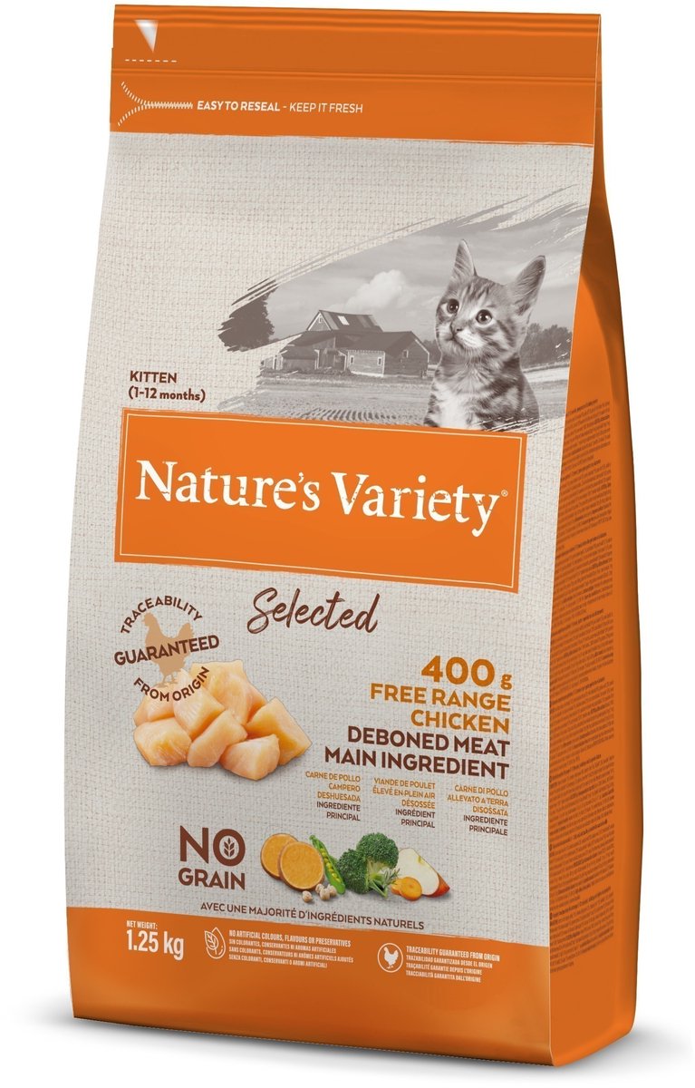 Variedad Naturación Variety Selected Kitten Free Range Chicken
