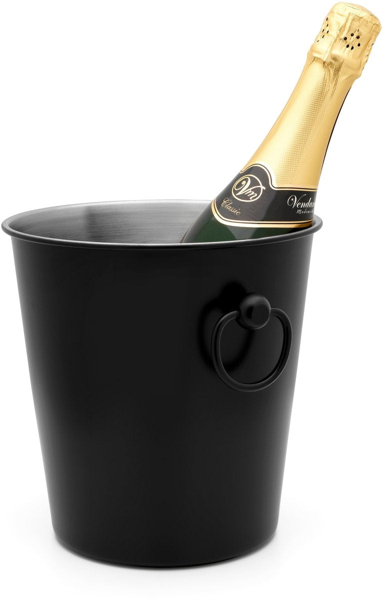 Leopold Vienna - refrigeratore per champagne in acciaio inossidabile nero
