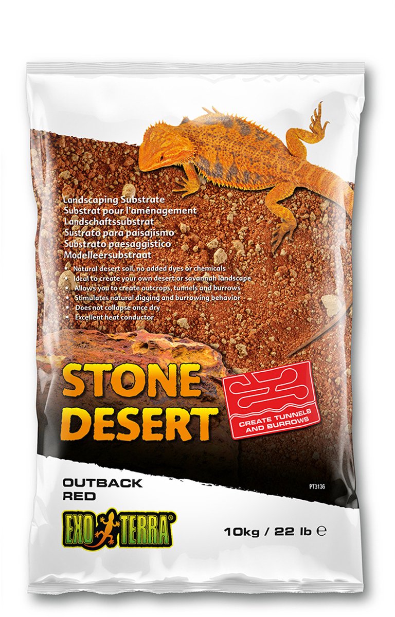Exo Terra Pietra Deserto Substrato Outback Rosso Rosso 10kg