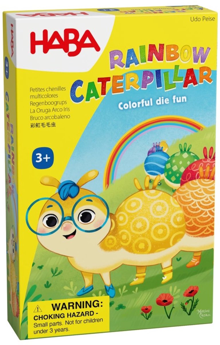 Gioco del bruco arcobaleno Haba – colorato gioco per bambini per divertimento.