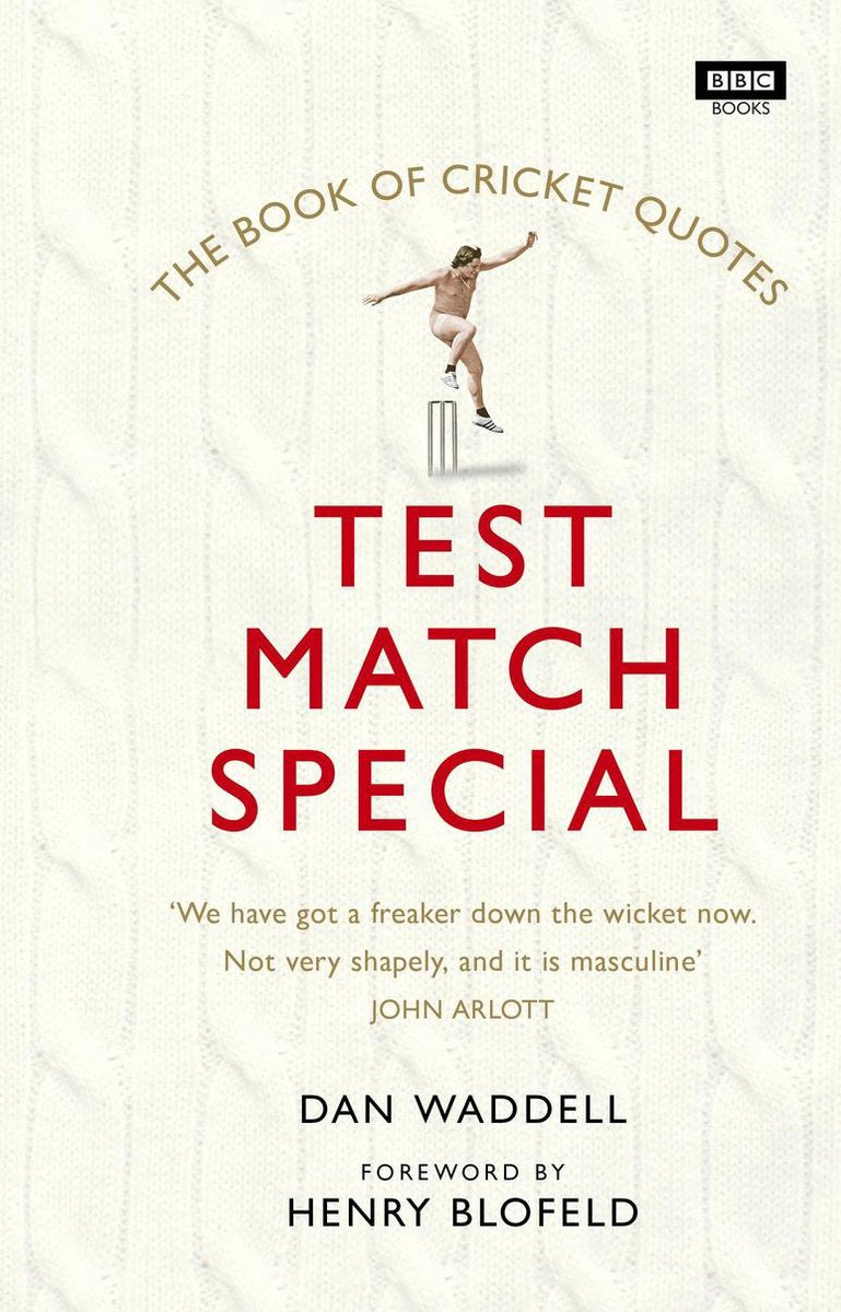 El libro especial de citas de cricket del partido de prueba.
