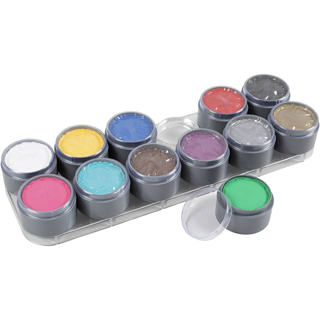 Maquillaje Grimas - paleta de maquillaje, varios colores, 12x15 ml 1 pieza