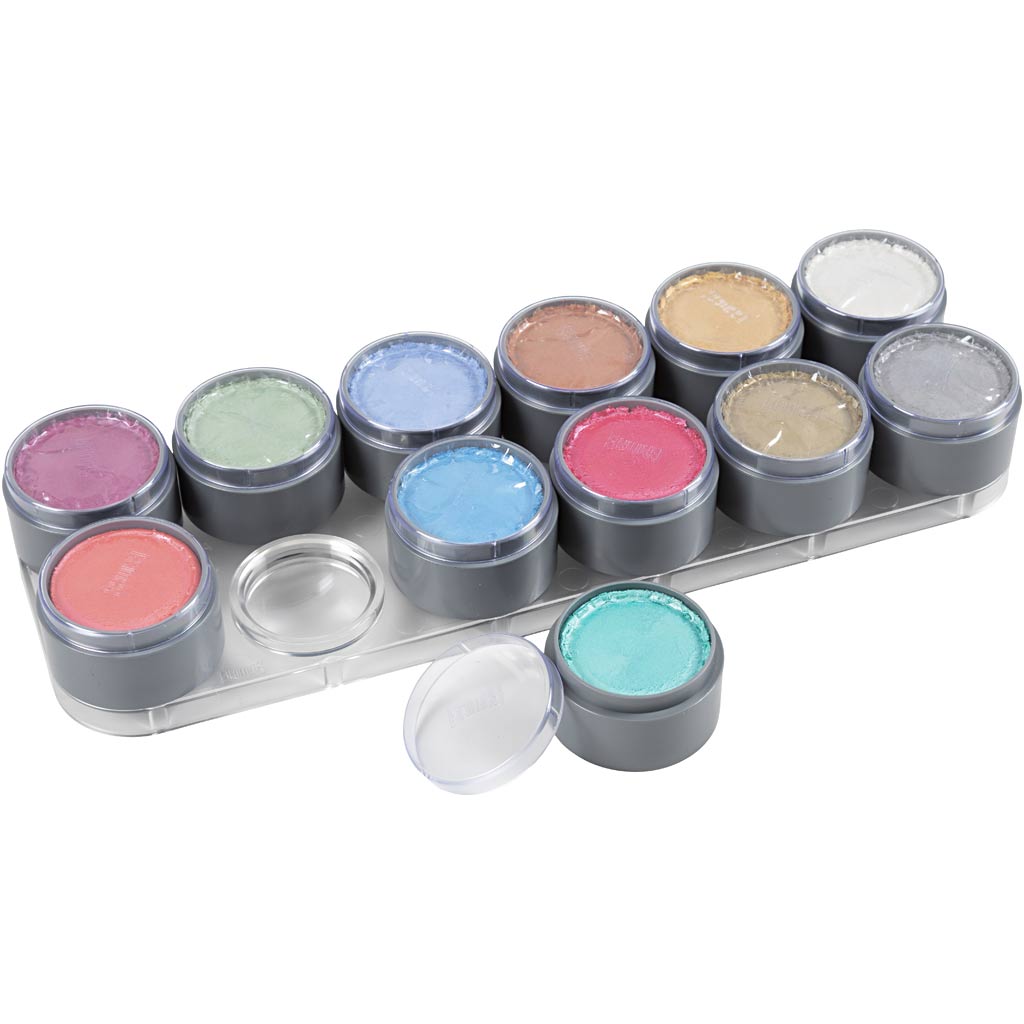 Grimas make-up – tavolozza trucco, colori madreperla, 12x15 ml 1 pezzo