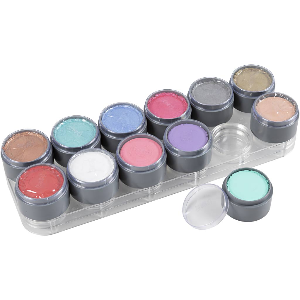 Grimas make-up – tavolozza trucco, vari colori, 12x15 ml 1 pezzo