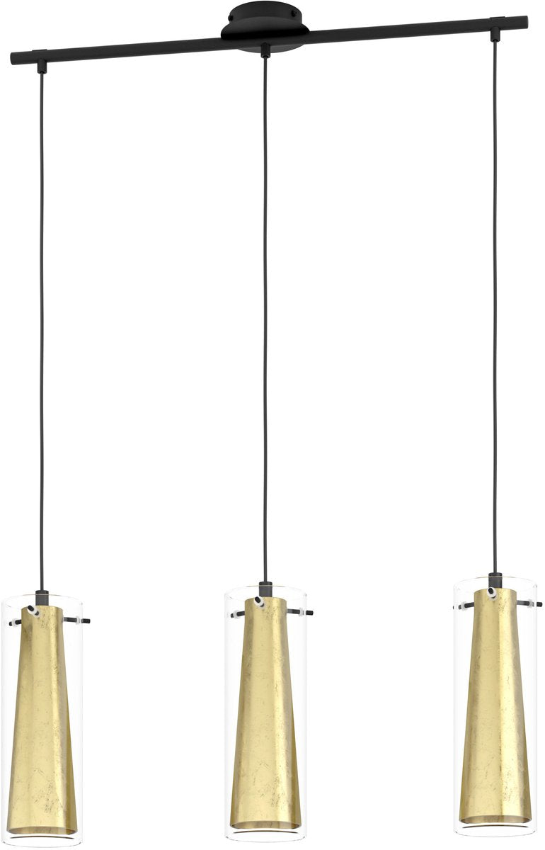 Eglo pinto gold hanglamp - e27 - 72,5 cm - zwart goud