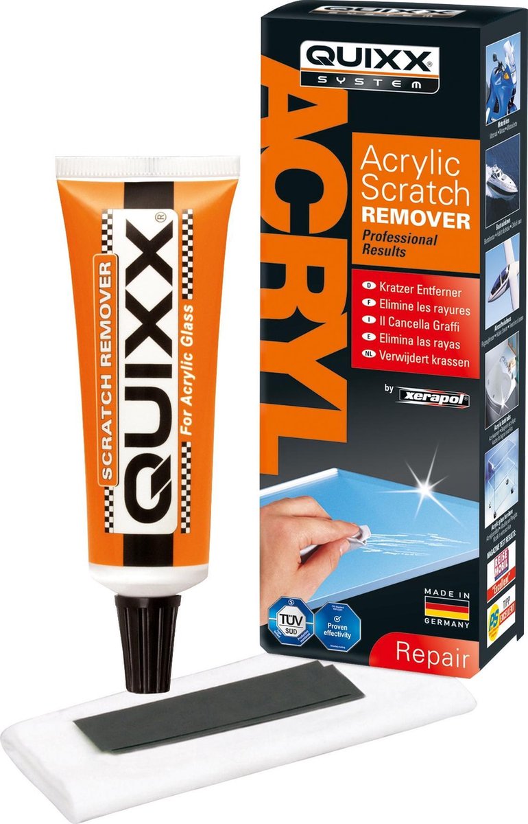Quixx acrilico antigraffio per vetro acrilico 50 gr. 4 pezzi