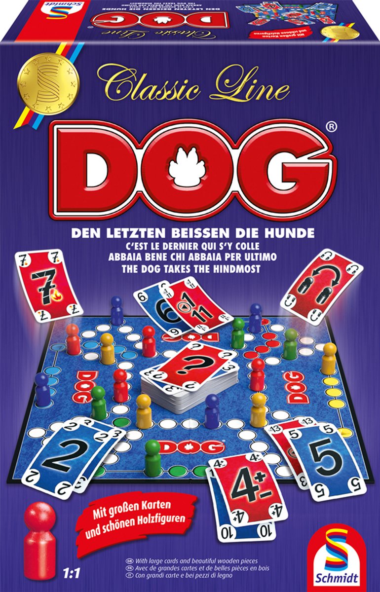 Schmidt ® - gioco da tavolo cane® - gioco per famiglie - linea classica - classico gioco di squadra strategico - 2-6 giocatori - da 8 anni