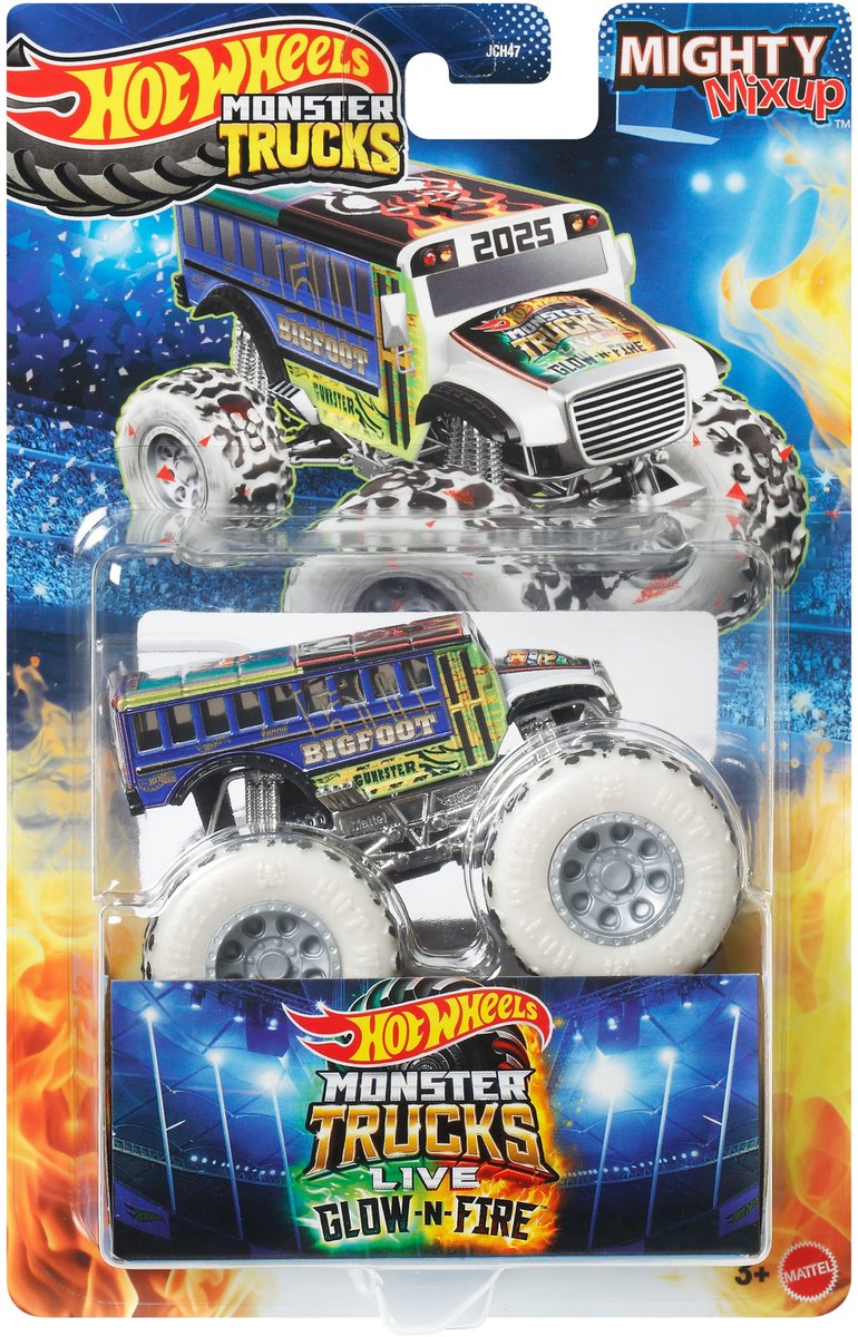 Hot wheels monster truck jch47, monster truck, 3 anni, plastica, metallo, multicolore