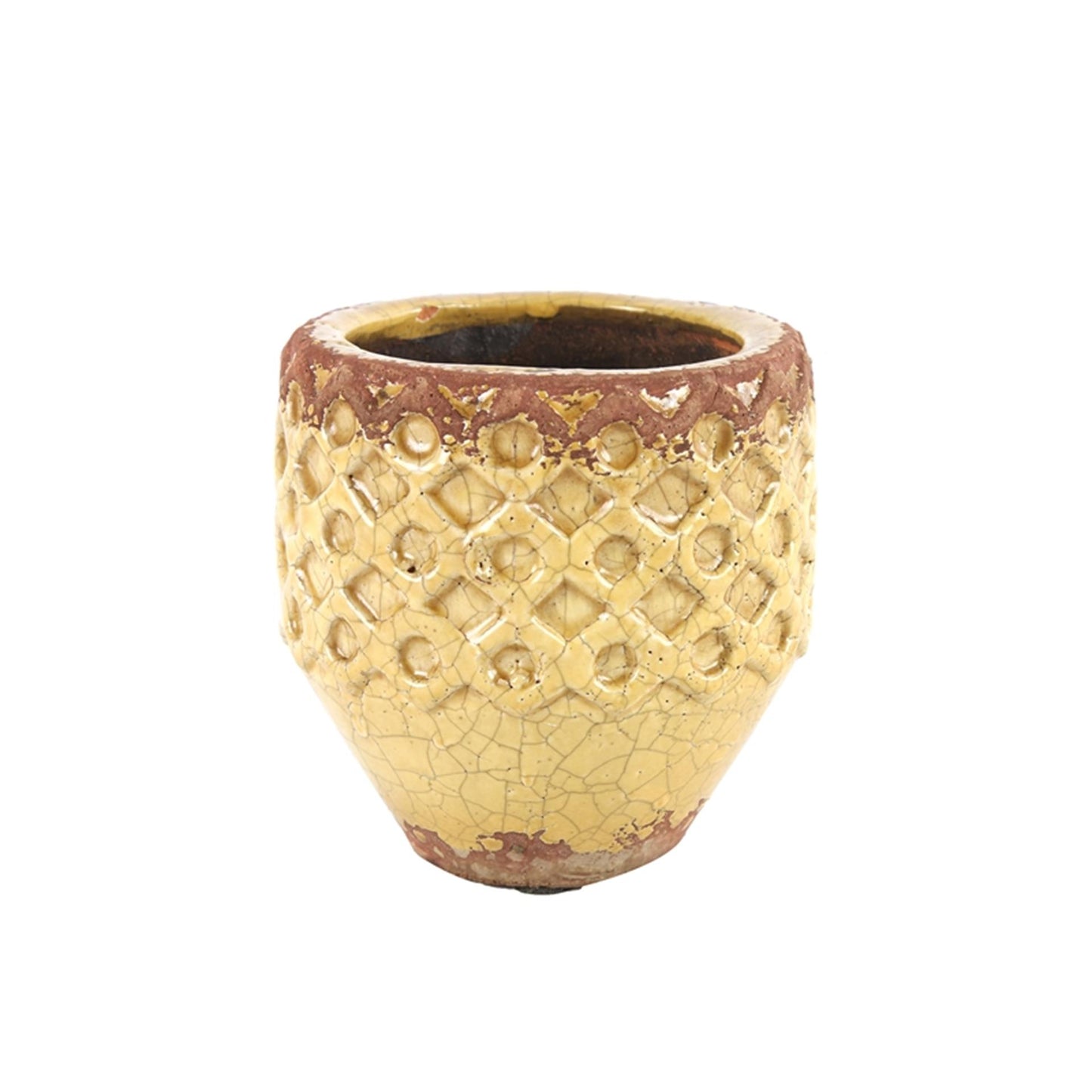 Maceta Countryfield rosana m ø13x13cm amarillo