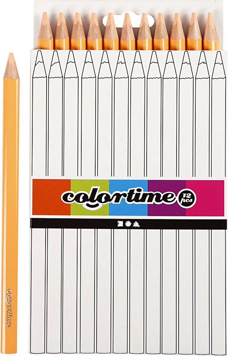 Matite colorate Jumbo triangolari - Color pelle, 12 pezzi.