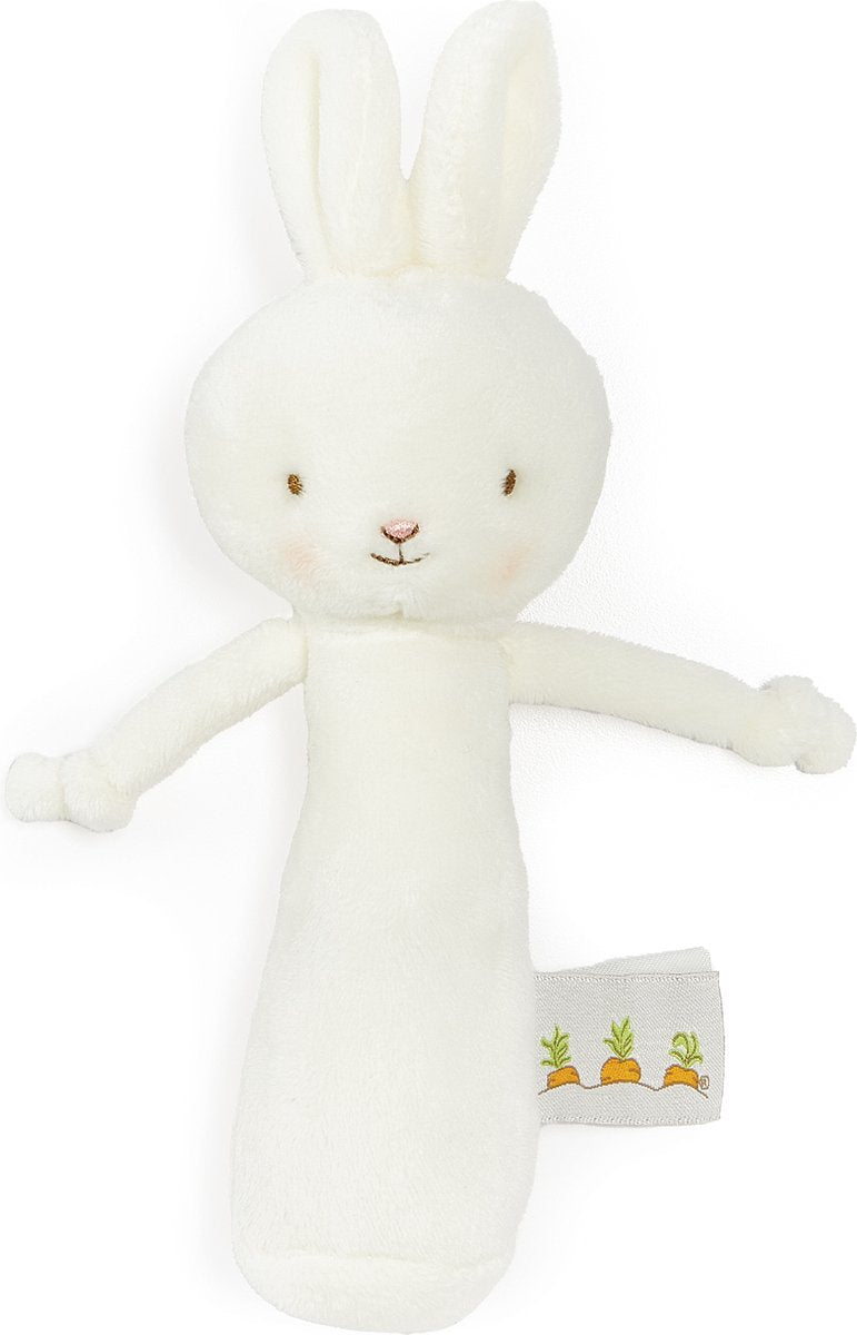 Coniglio a sonagli Bunnies by the Bay - peluche - dettagli ricamati - 15 cm - bianco