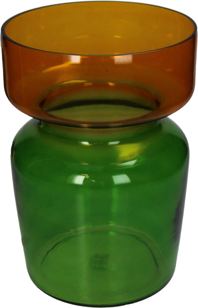 Vaso collezione HD vetro bicolore multi 18x18x25cm