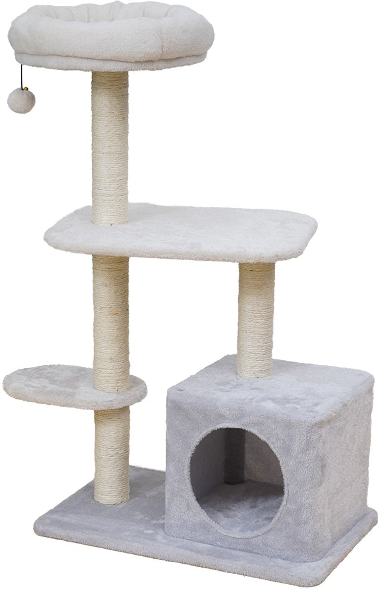Ebi rascador salinas gris 58 x 38 x 97 cm - gato
