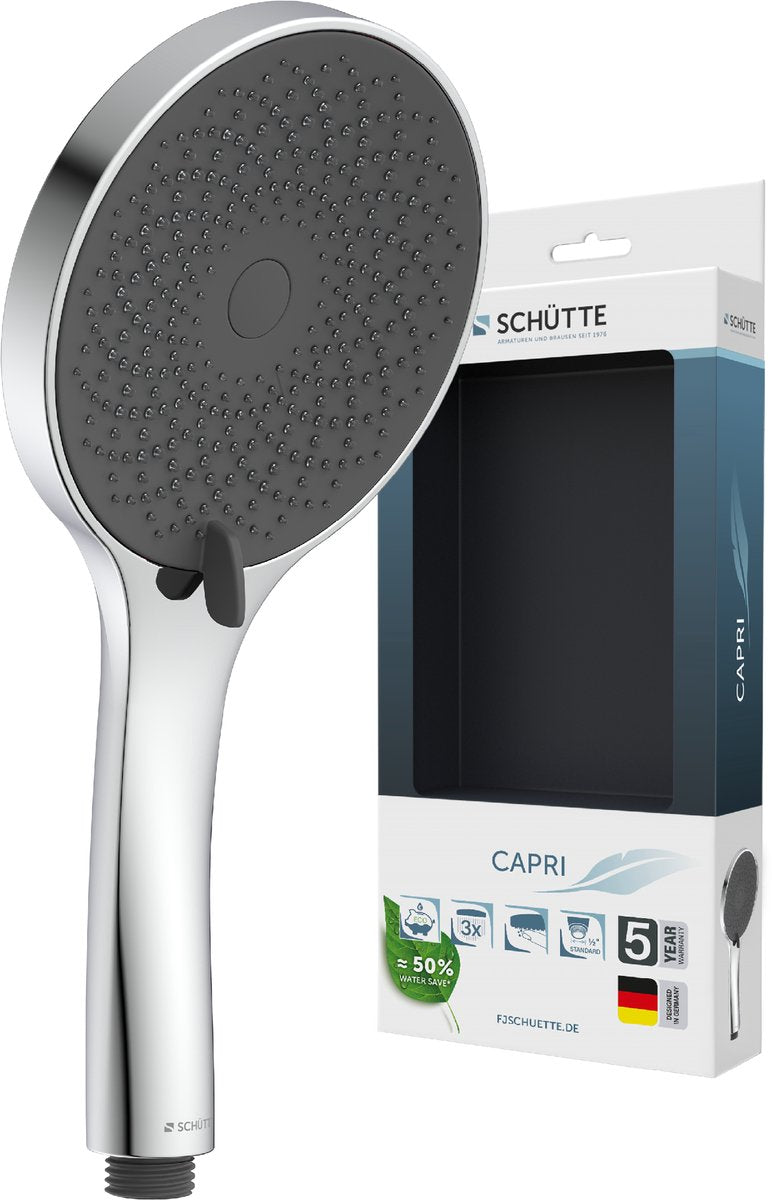 Doccetta Schütte capri - soffione tondo - cromo antracite