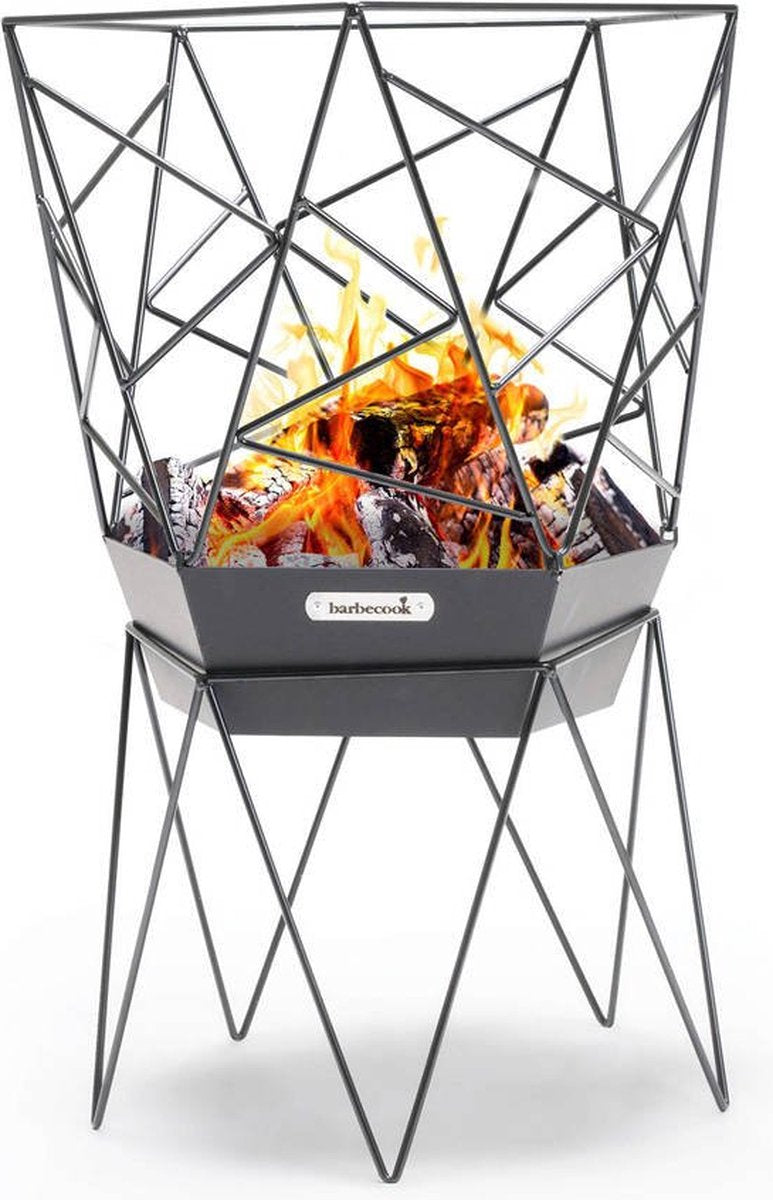 Barbecook sierra - braciere - acciaio - nero - 45x45x71cm