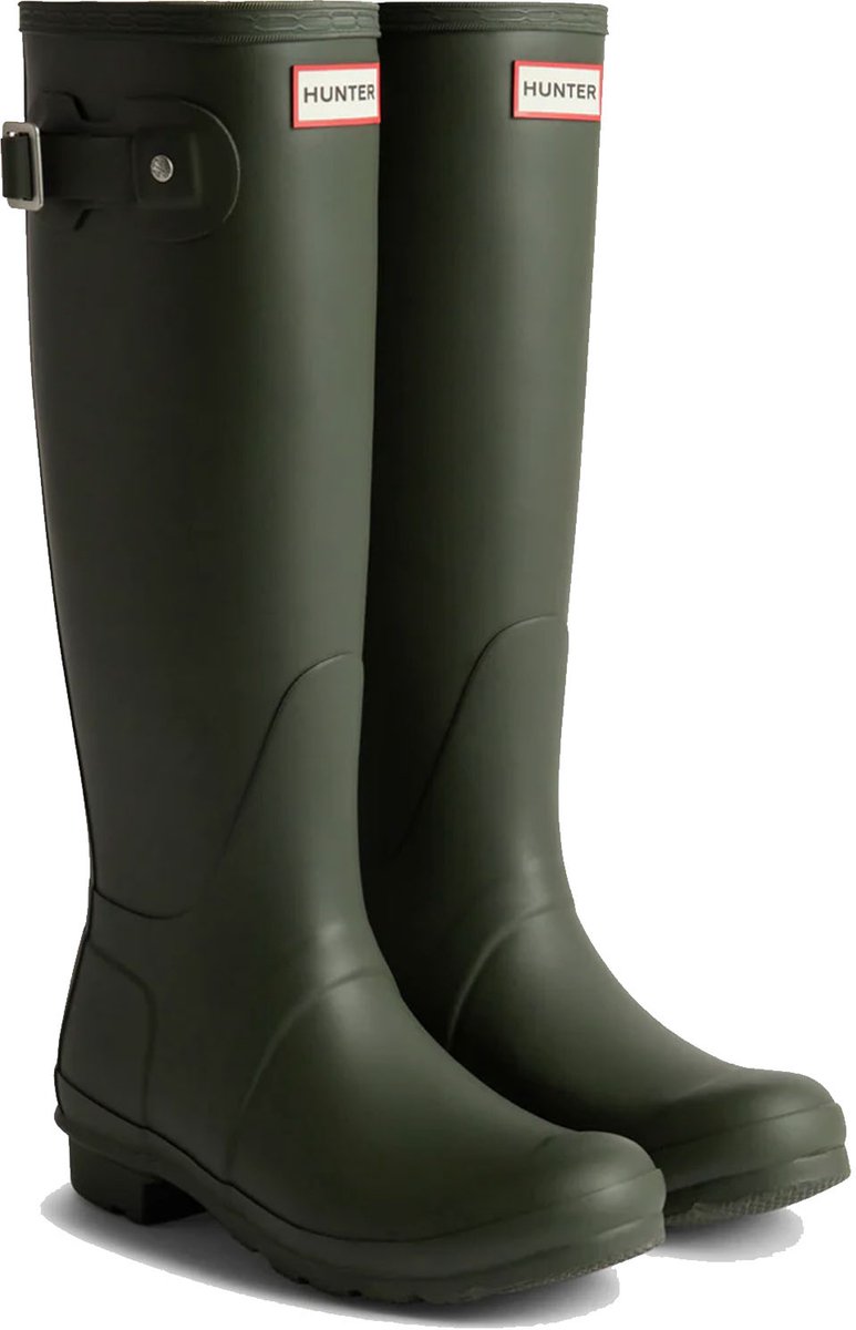 Hunter - botas de lluvia para mujer - original - altas - verde oliva - talla 42eu