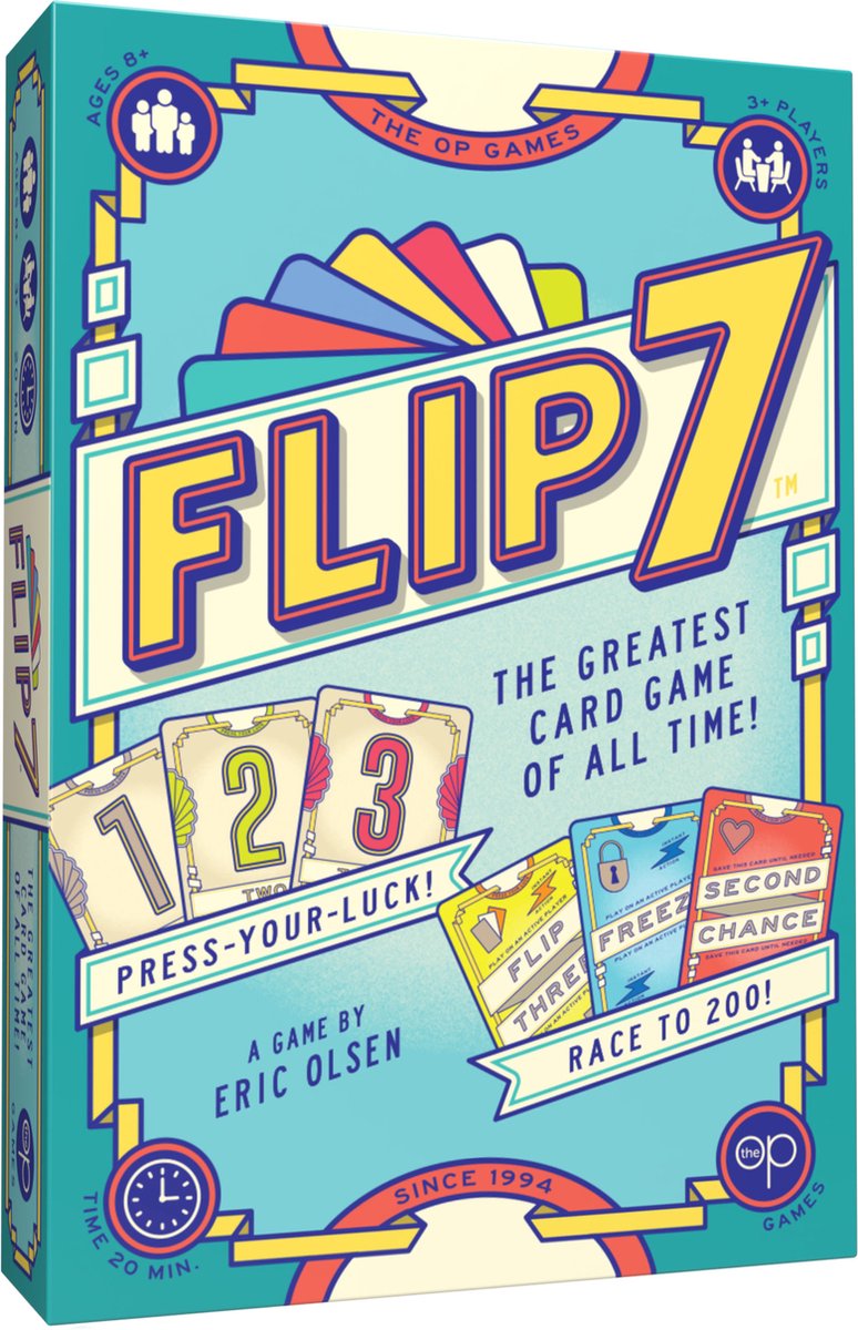 Usaopoly flip 7 - gioco di carte - inglese