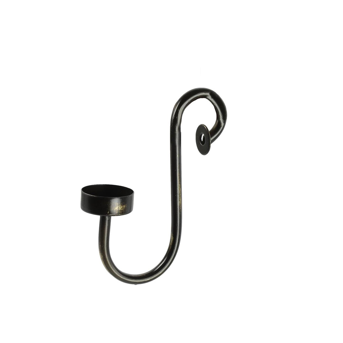 Gancio portacandela Countryfield nero 12x4x17cm