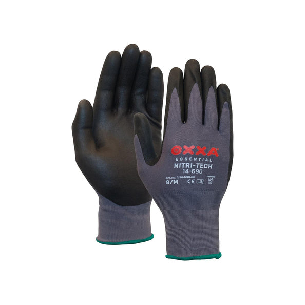 Guantes de trabajo m-safe oxxa nitri-tech 14-690 negro (talla 10- XL)