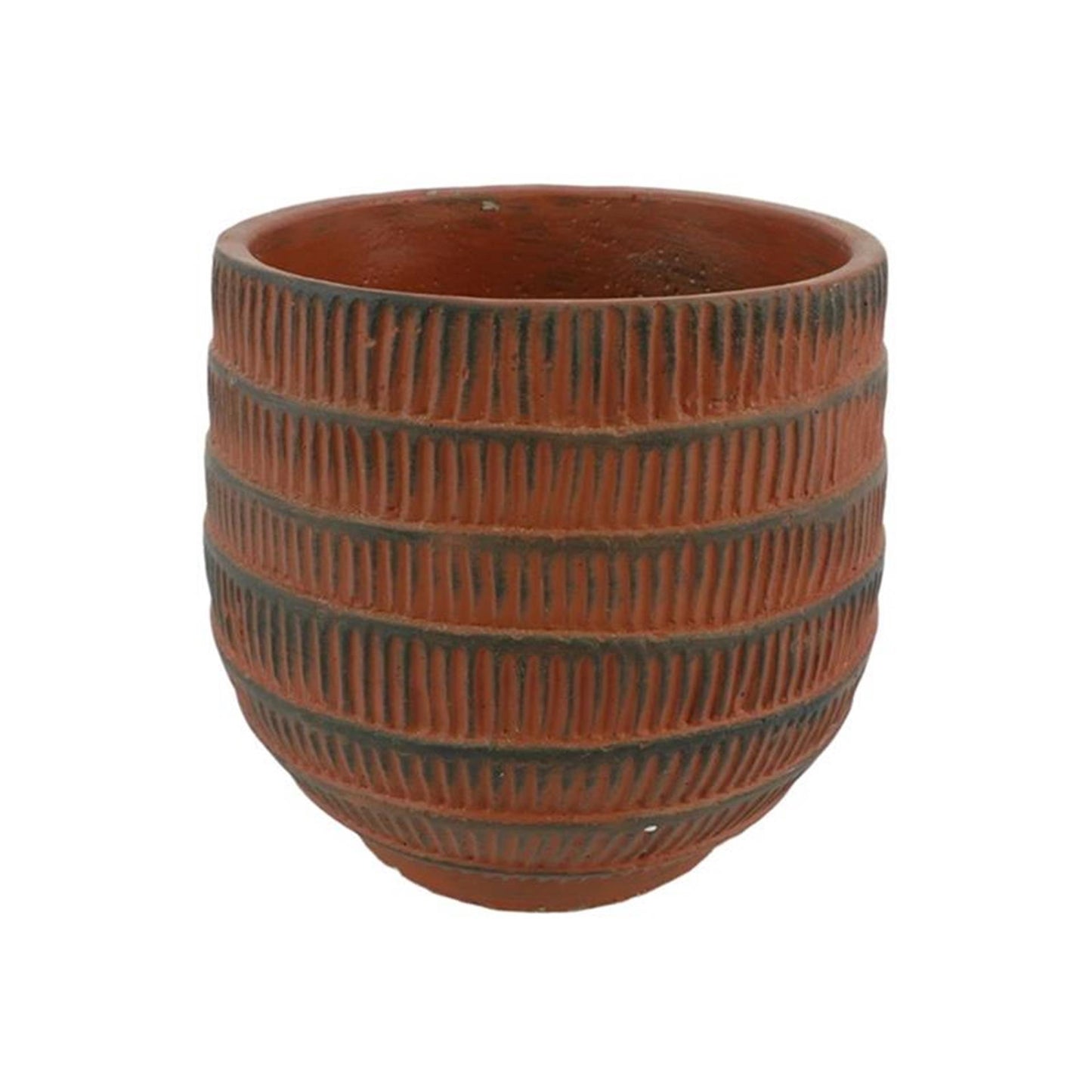 Hbx vaso da fiori natural living cissane ø8xh7,5cm terracotta