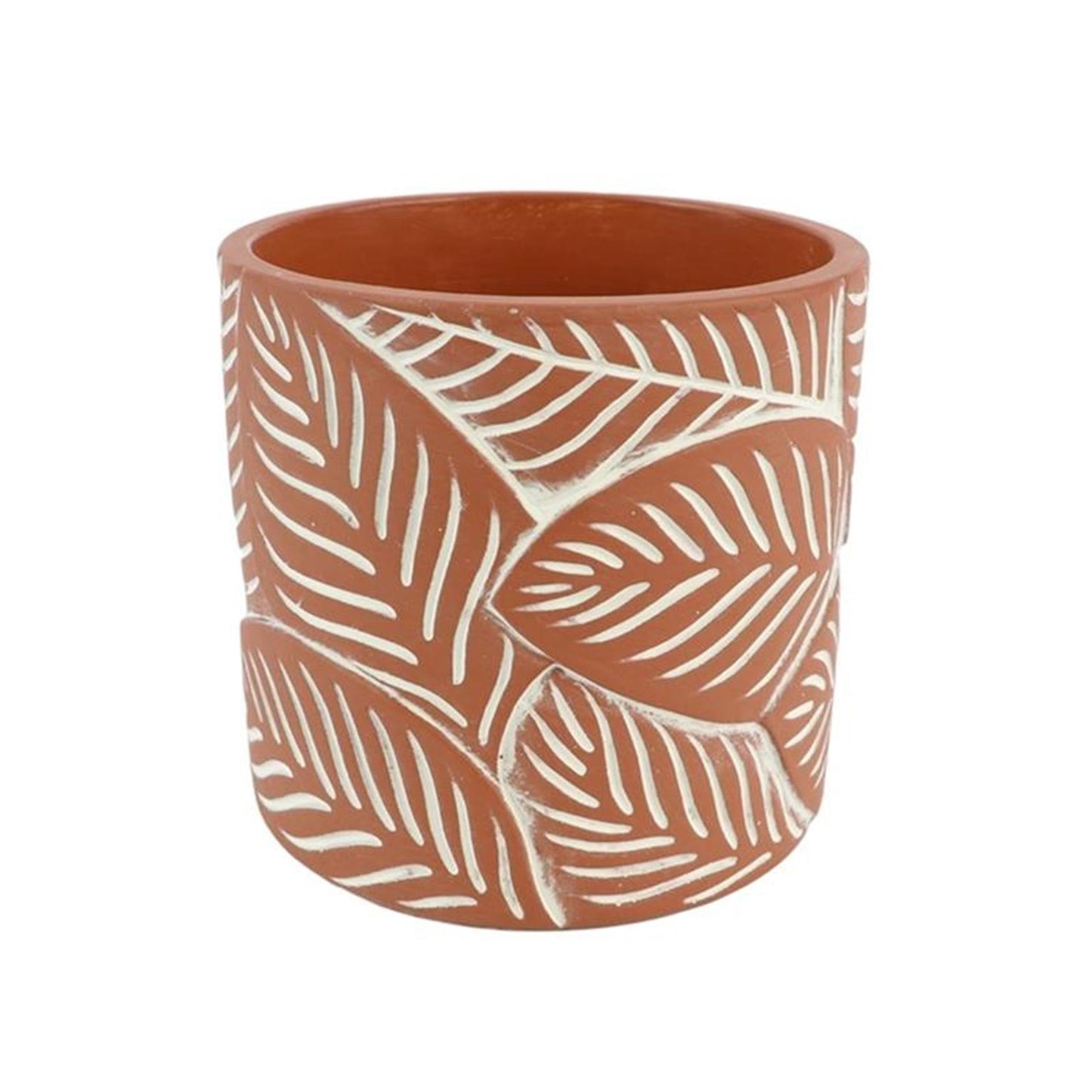 Hbx macetero natural living follo ø13,8xh13cm terracota