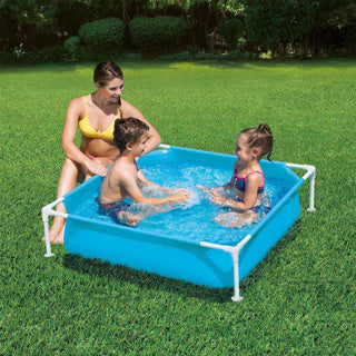 Piscina delle onde estive Polca piccola cornice 122 x 122 x 30 cm blu