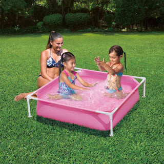 Piscina de ondas de verano Marco pequeño 122 x 122 x 30 cm Pink