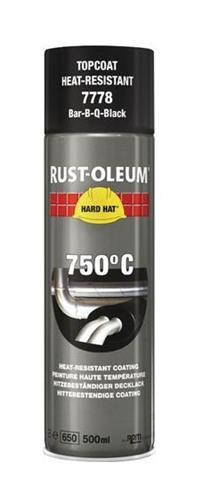 Bomboletta spray Rust-oleum nera satinata resistente al calore da 500ml