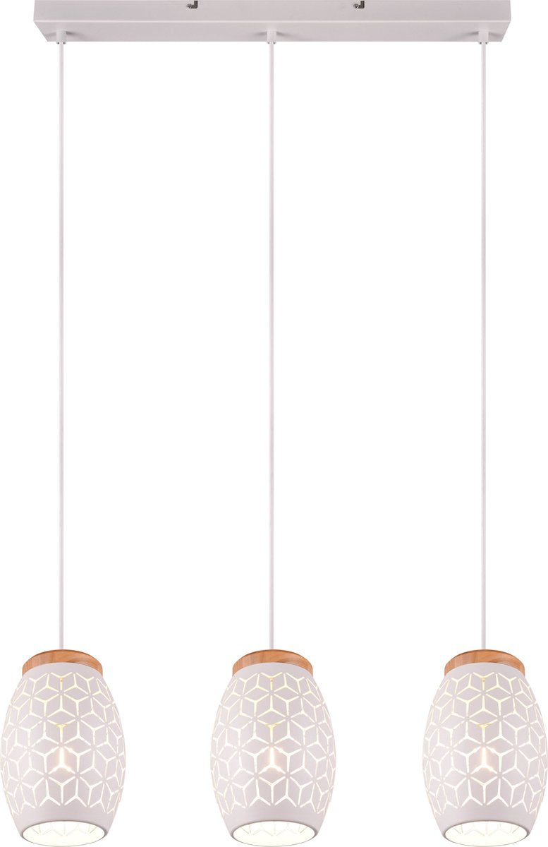Rl vive tu luz realidad bidar - lámpara colgante - blanco mate - excl. 3xe27 28w