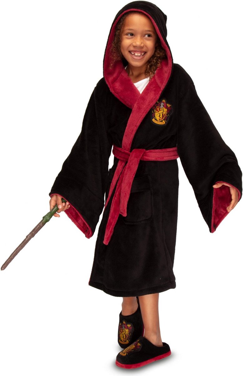 Harry potter badjas gryffindor hooded oversized kids series unisex 7-9 jaar (m)