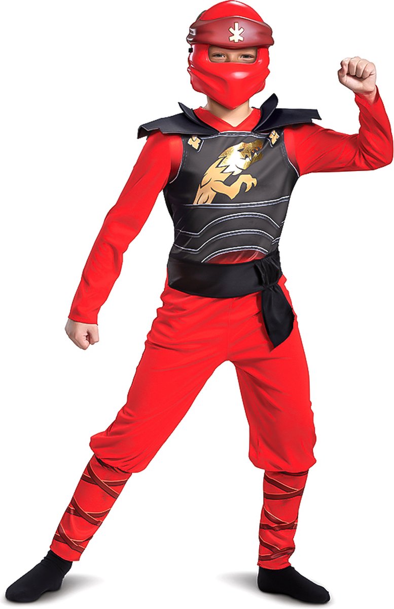 Disguise lego - ninjago, kai legacy jumpsuit classic, size m (7-8 years), boys
