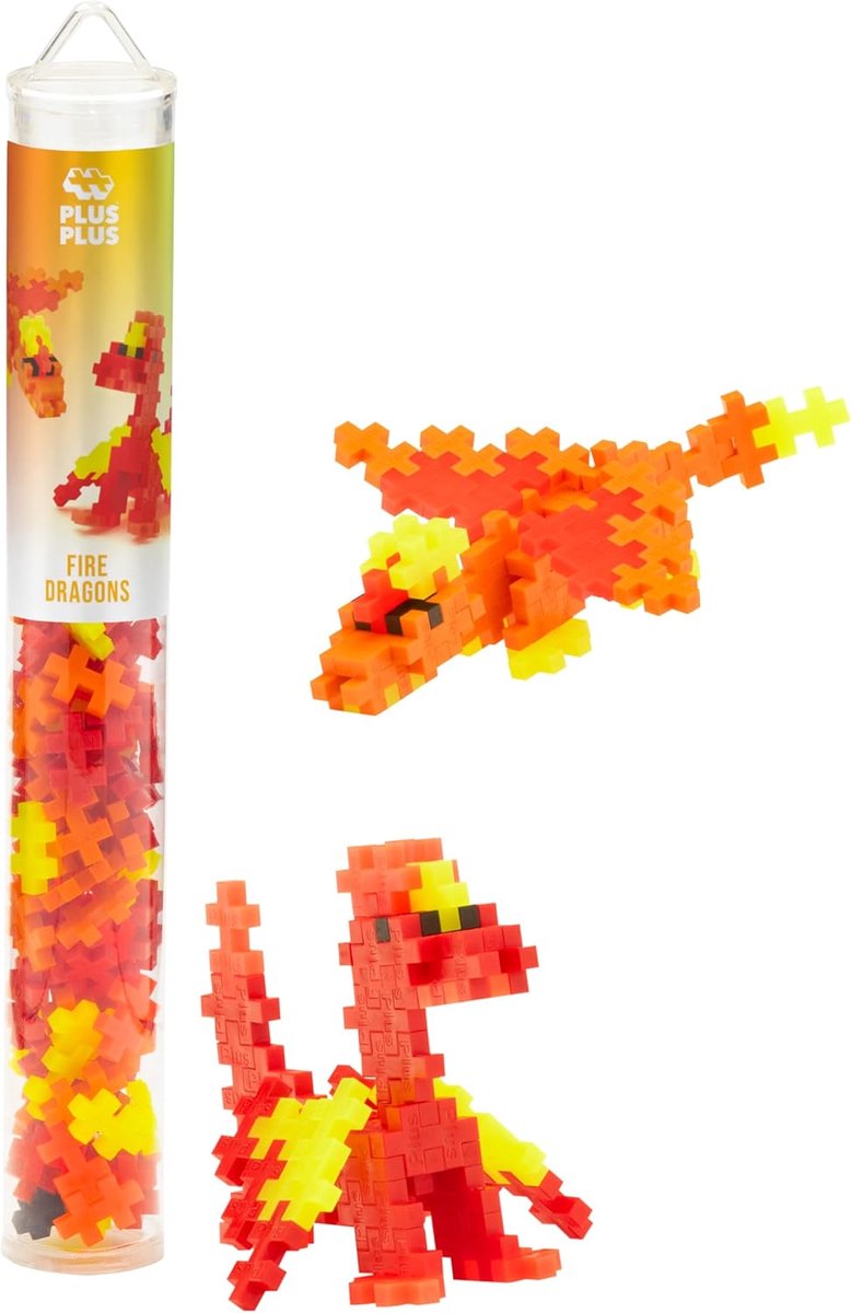 Tubo da 100 pezzi Plus Plus Plus Plus Fire Dragons (43745